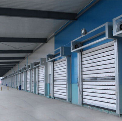 Hỗn hợp kim nhôm chống cháy cao tốc độ cửa cửa trập cuộn với bảo vệ IP55 và kích thước tùy chỉnh